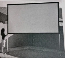 STO-169120 Silver Ticket 120" 16:9 Projector Screen - White Screen & Leg Stands