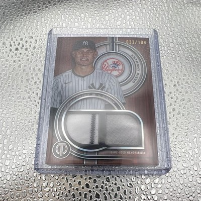 Topps Tribute Anthony Rizzo Dual Relics #DR-AR Yankees 033/199 Serial Numbered