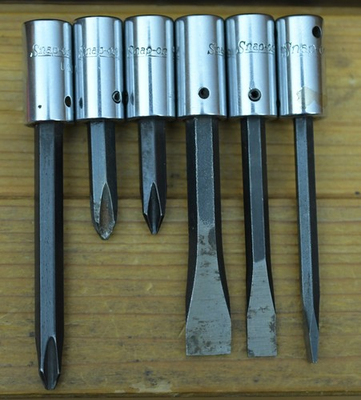 #ad Snap on 6 Piece 1 4quot; Drive Screwdriver Socket TMP23A TMP12A TMP22A TMC104A 106A $68.95