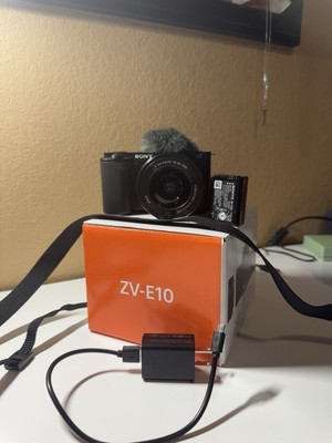 SONY ALPHA ZV-E10 4K camera FULL SET BLACK/NERO Interchangeable Lens Mirrorless
