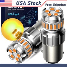 24x Canbus Error Free P21w 1156 Back Up Reverse Light Yellow Led Bulbs Lamp P