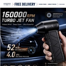 Turbofan 160000RPM Jet Fan Air Duster, Cordless Brushless Mini Blower
