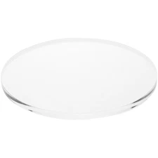 Plymor Clear Acrylic Round Standard-Edge Display Base, 5" W x 5" D x 0.25" H