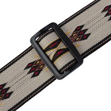 Leathers MSSN80-TAN Polypropylene Jacquard Weave Guitar Strap, Tan,Medium