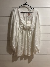 NWT Show Me Your Mumu Rosetta Mini Dress in White Satin Wedding XXL  Size 2X