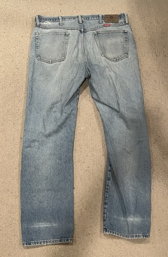 Jeans Wrangler De Colección Para Hombres 38x32 Azul Claro Vaquero Bootcut Denim Trabajo Occidental EE. UU. - Imagen 6 de 7