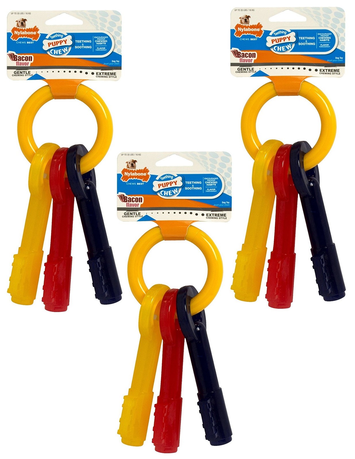 Nylabone Just For Puppies Key Ring Bone Puppy Dog Teething