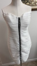 LOVE REPUBLIC White Studded Strapless Bodycon Dress Sweetheart Neck Size M