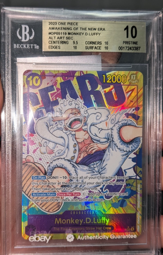 2023 ONE PIECE MONKEY D LUFFY OP05-119 GEAR 5 SEC ALT ART ENGLISH BGS 10 - Bild 3 von 4
