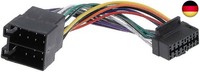 Sound-Way Kabel Adapter Stecker ISO Kompatibel Mit Autoradio JVC 16 Pin