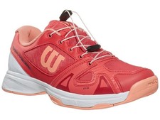  NIB JUNIOR WILSON RUSH PRO QL TENNIS SHOES CAYENNE/WHT/PAPAYA  WRS326250