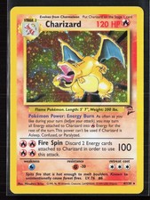 #5 Charizard 4/130 Set Base 2 2000 Holo Rara Carta Pokémon WOTC