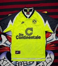 Vintage Nike Borussia Dortmund BVB 1996 1997 Home Football Shirt Jersey Size S