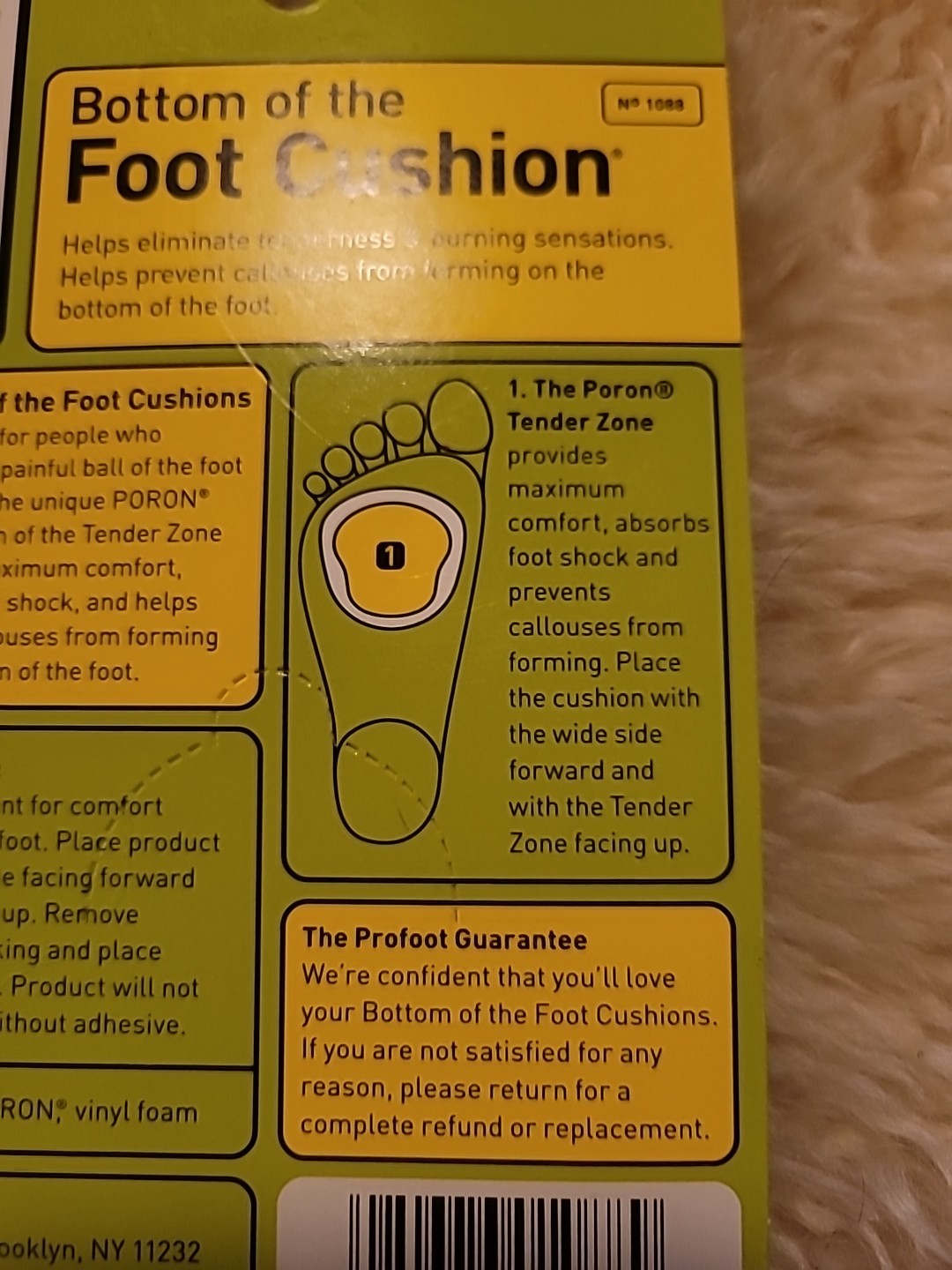 ProFoot Women's Bottom Of Foot Cushion Ideal For Flats And Heels New Sealed 1088