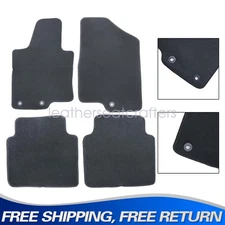 For Hyundai Sonata SE 2010 2011 2012 Front & Rear Floor Mats Carpet Velour Black