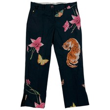 Roberto Cavalli Class Embroidered Capri Pants