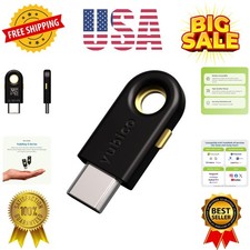 YubiKey 5C - Multi-Factor authentication MFA Security Key and passkey, Connec...