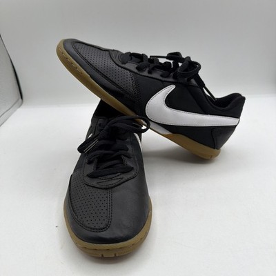 Nike Shoes Men 6.5 Black White Davinho Gum Low Top Indoor Soccer 580452-010 Flaw