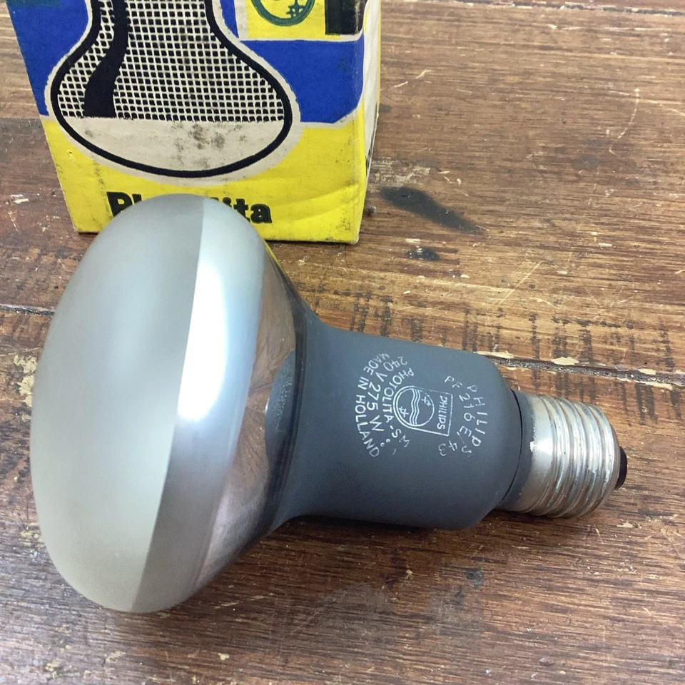 Philips PF216E/E43 Photolita 275w 240v E27 Spotlight Bulb NOS Vintage - Image 2 of 4