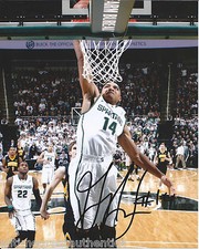 MICHIGAN STATE SPARTANS GARY HARRIS SIGNED 8X10 PHOTO C COA 2014 NCAA TOURNAMENT