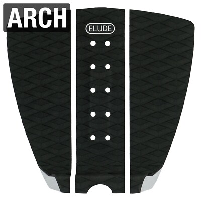 ELUDE Surfboard Traction Pad, Arch Bar, Full Size, 3M Adhesive - Black