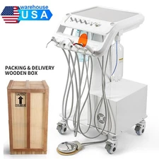 Cart de suministro de la unidad tratamiento móvil dental tranvía compresor aire