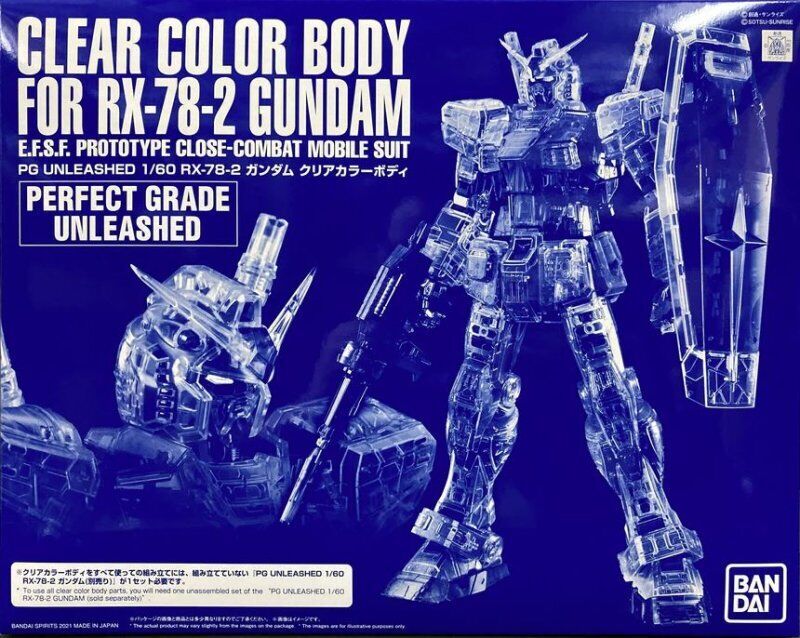 Bandai Clear Color Body Parts Set for PG 1/60 Unleashed RX-78-2