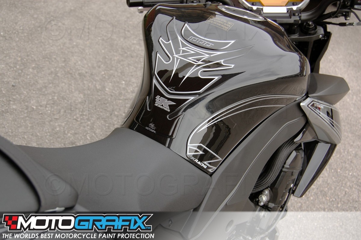 Kawasaki Z1000 2010 11 12 13 Black Motorcycle Tank Pad Motografix 