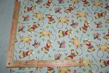 Children's Wild West Lasso Cattle Cowboy Fabric Cotton Sewing Quilting 33x44"
