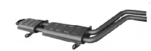 Ferrari 250 Europa Left Center Exhaust Muffler New