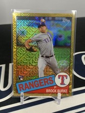2020 Topps Update BROCK BURKE Silver Pack 1985 Chrome Gold Ref 21/50 Rangers RC