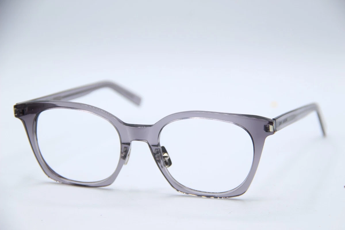 New Saint Laurent SL-178 SLIM 004 Crystal Gray Eyeglasses 50/20/140 Saint Laurent SL 30 Slim Eyeglasses Unisex Beige Oval 49mm  main image 2