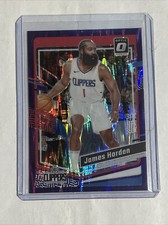 JAMES HARDEN 2023-24 Donruss Optic Purple Shock Holo Prizm #174 CLIPPERS