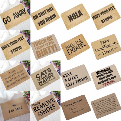 Funny Saying Quotes Welcome Doormat Rubber Indoor Floor Mats Thin