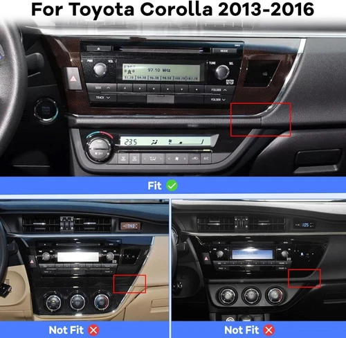 Radio estéreo para automóvil para Toyota Corolla 2014-2016 CarPlay GPS navegación WIFI Android 13.0 - Imagen 9 de 10