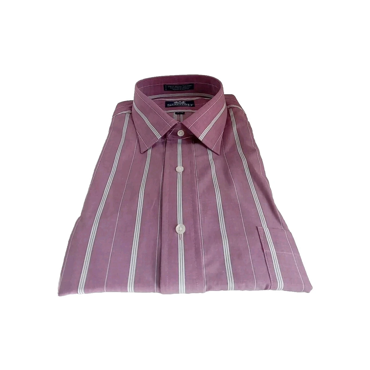 Stafford Polyester White Dress Shirts for Men