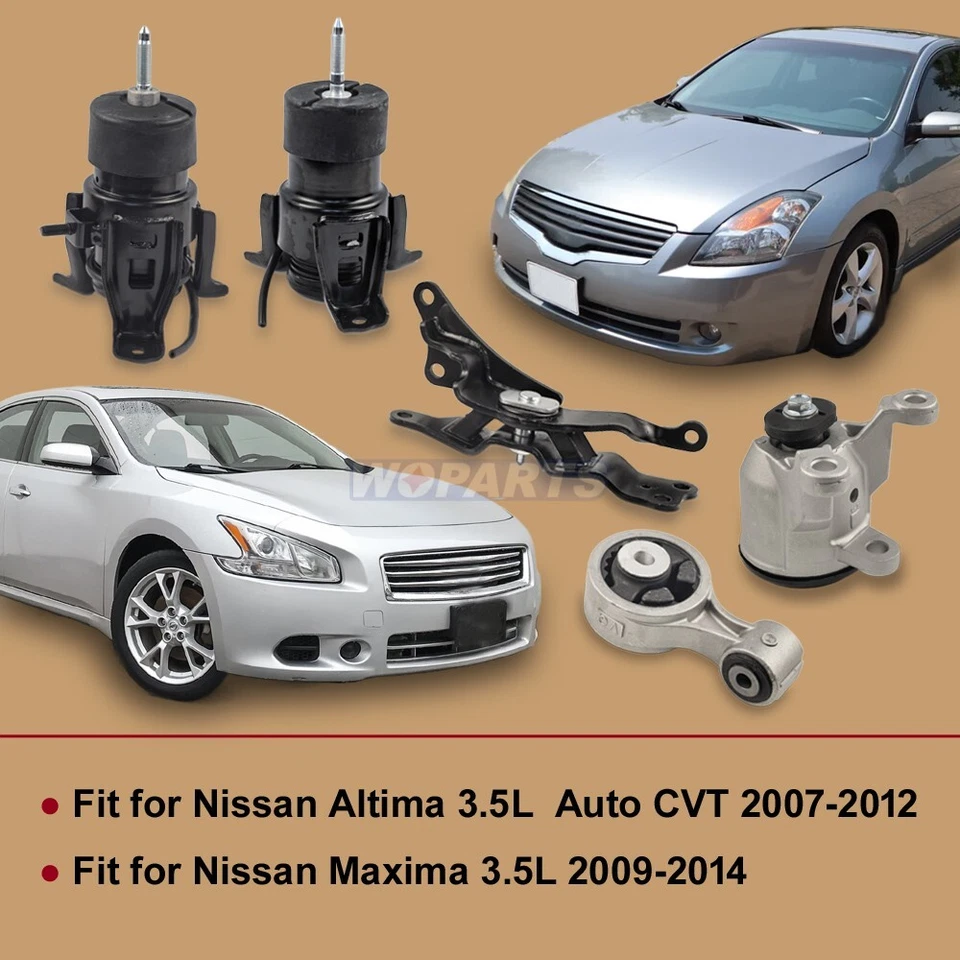 5PCS Engine Motor & Trans Mount Set Fit For 2009-2012 Nissan Altima Maxima 3 - Image 2 of 4