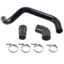 Hot Side Intercooler Pipe Boot Kit Black for 04-10 GM 6.6L LLY LBZ LMM Duramax