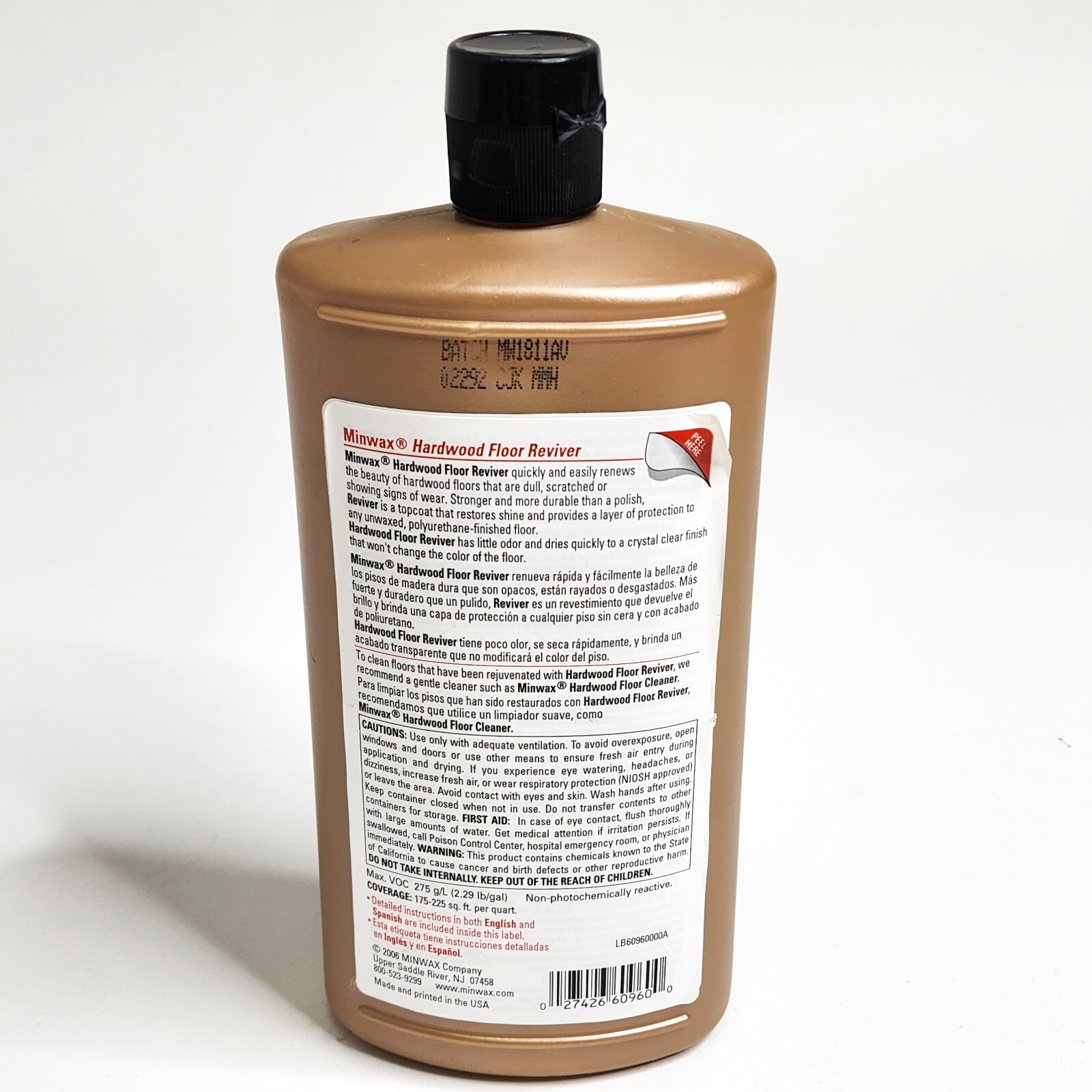 Minwax Hardwood Floor Reviver Low Gloss 32oz Restores One Coat Almost