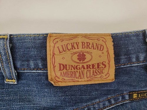 VTG Lucky Brand by Gene Montesano Button Fly Dungarees Women’s Sz 10/30 Y2K - Afbeelding 9 van 20