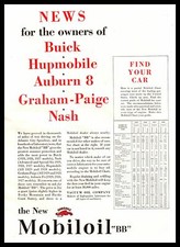 1929 Mobiloil Bb Oil Buick Hupmobile Auburn 8 Graham-paige Nash Chart Print Ad 1929 Mobiloil Bb Oil Buick Hupmobile Auburn 8 Graham-paige Nash Chart Print Ad
