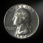 1964 Washington Quarter BU 90% Silver Brilliant Uncirculated Philadelphia