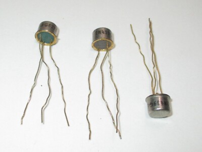 Unbranded 3 Pcs. 2N439 NPN Germanium High Frequency Transistors Tested NOS