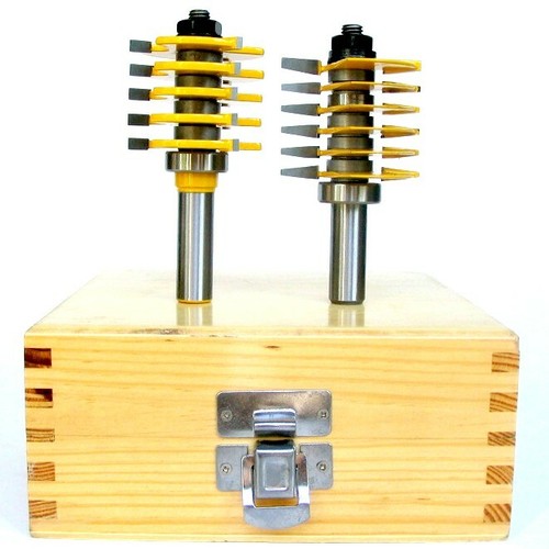 2pc 1/2"Shank Adjustable Box & Finger Joint Router Bit Set sct-888 - Picture 2 of 12