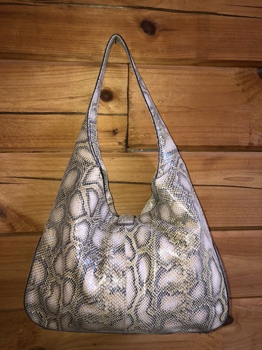 G.I.L.I Shoulder Bag GILI Hobo Bag Snakeskin Embossed Leather Tote Bag Animal - Picture 5 of 12