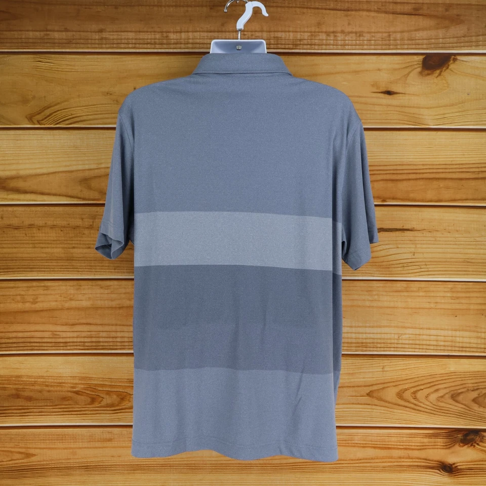 Camisa polo de golf Falls Creek para hombre talla XXL gris a rayas 100 % poliéster elástica Foto 2 de 4