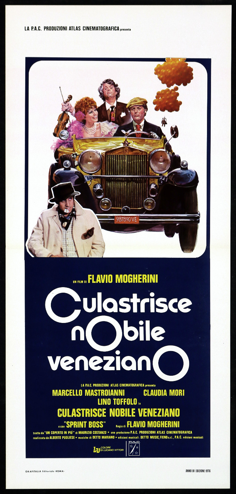Locandina originale film Culastrisce nobile veneziano (1975) - Regia di Flavio Mogherini