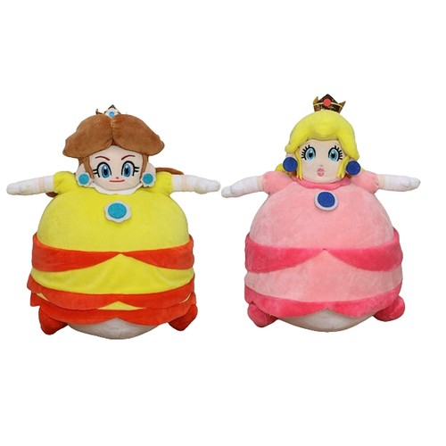 2X Balloon Princess Peach Daisy Super Mario Bros Wonder Mario Plush Toy Doll 11"