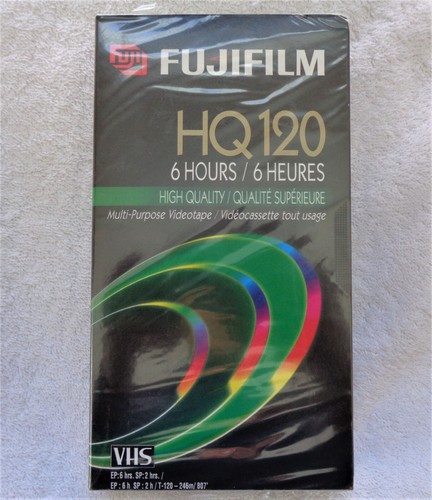 NEW FUJIFILM HQ 120 VHS T-120 Blank Video Cassette Tape Fuji SEALED