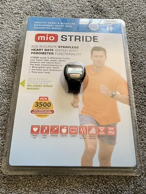 MIO Stride ECG Accurate Heart Rate Monitor Built in Pedometer Sport Watch, NEW
